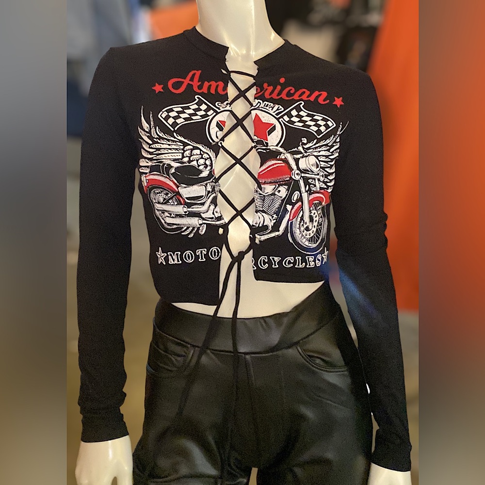 Motorcycle Lady Biker Top